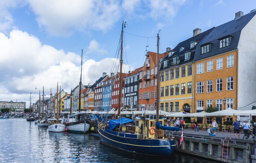 Local residents gathered at an outdoor community festival in a small Danish town