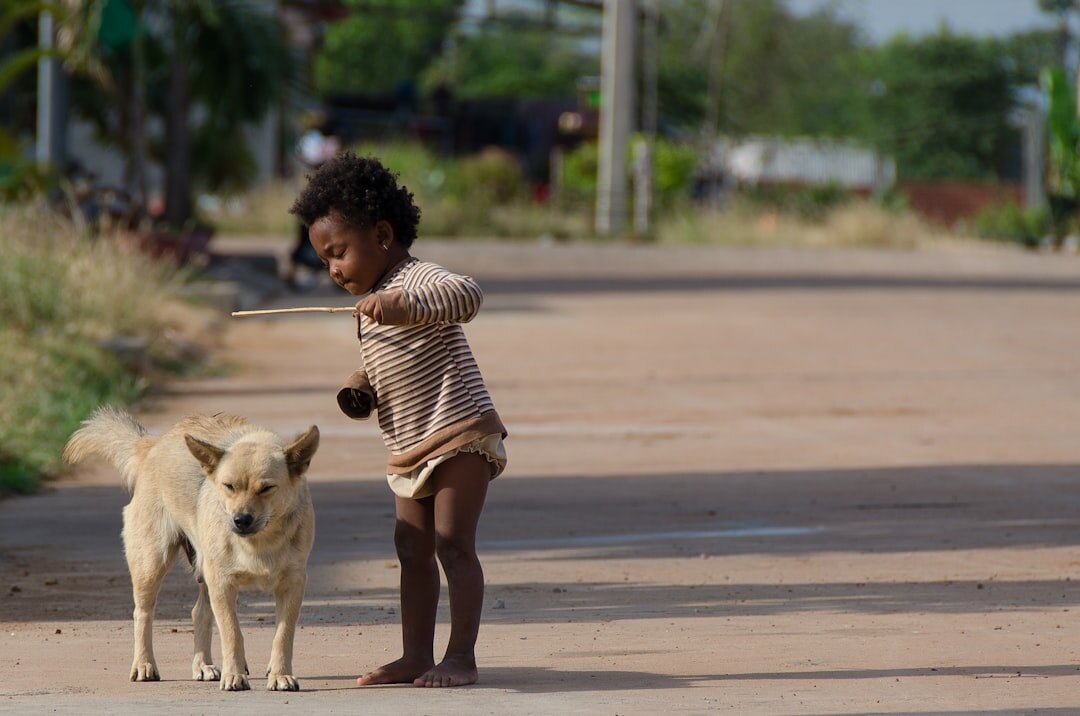 village children playing